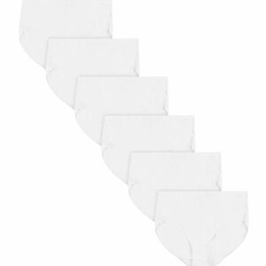 NWT Just My Size 6 pack breathable cotton briefs underwear Womens size 12 26-28